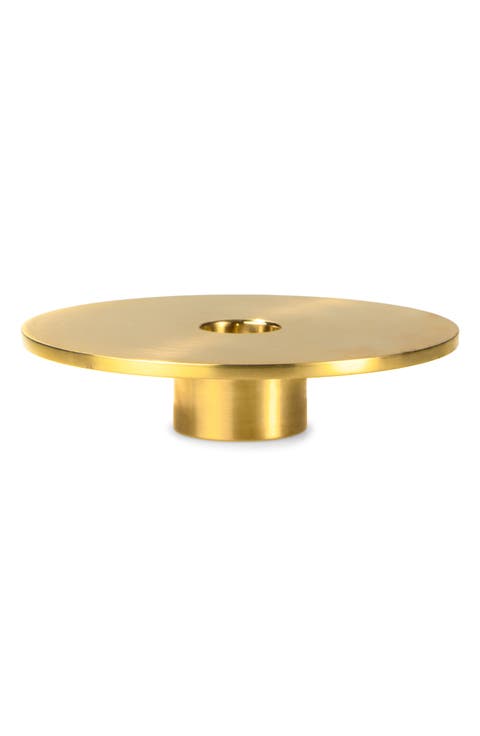 Eclipse Brass Candle Holder