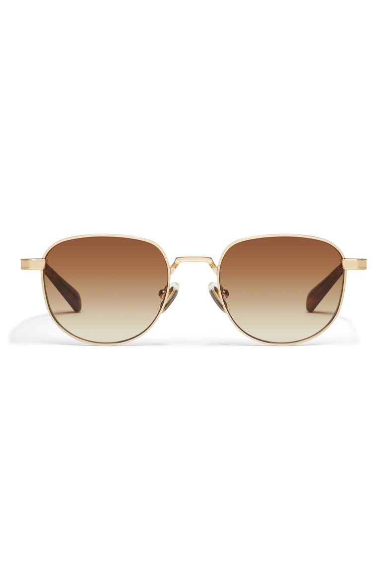 Born Ready 52mm Round Sunglasses, Main, color, GOLD/ SEPIA