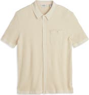 Scotch & Soda Short Sleeve Knit Button-Up Shirt