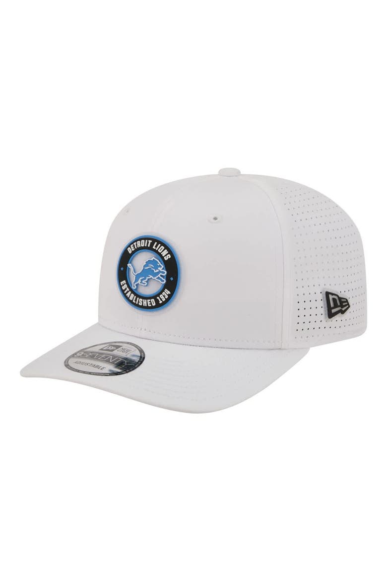 Men's New Era  White Detroit Lions COOLERA 9SEVENTY Adjustable Hat, Main, color, White