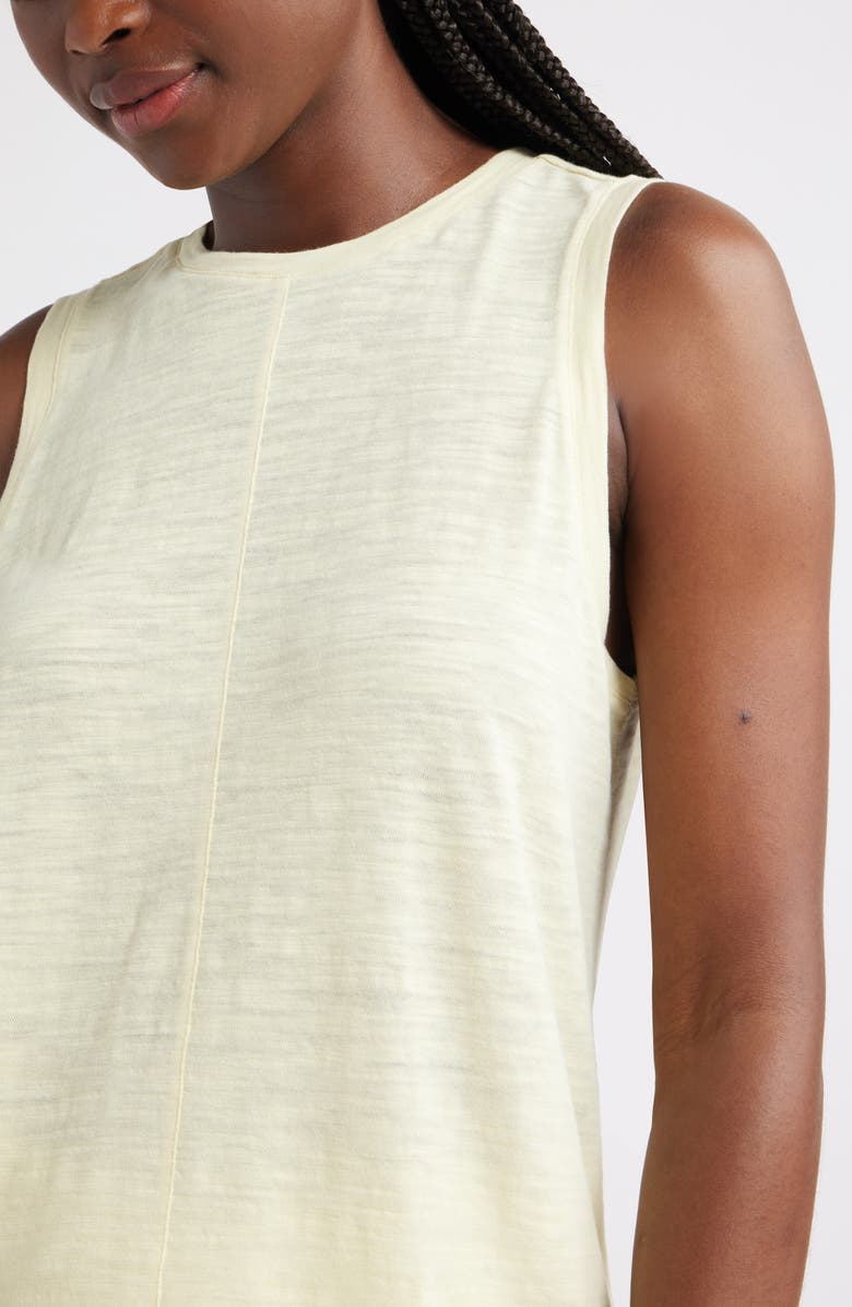 Caslon<sup>®</sup> Sleeveless Cotton Blend Crewneck T-Shirt, Alternate, color, Yellow Pastel