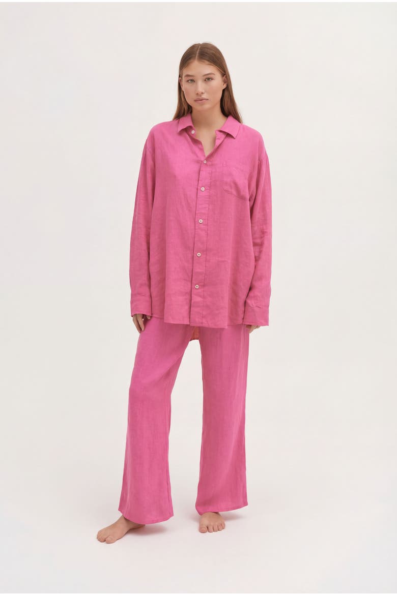 Lounge Pajama Shirt, Alternate, color, Pink