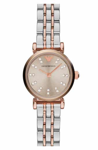Emporio Armani Crystal Marker Two-Tone Bracelet Watch, 22mm