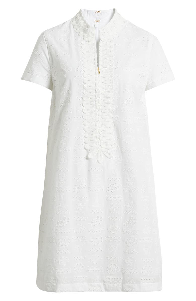 Lilly Pulitzer<sup>®</sup> Mamie Eyelet Shift Dress, Alternate, color, Resort White Out To Sea Eyelet