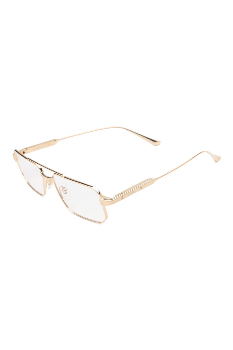 57mm Rectangular Optical Glasses, Alternate, color, GOLD