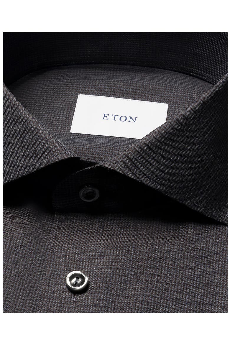 Slim Fit Houndstooth Flannel Dress Shirt, Alternate, color, MEDIUM RED/DARK GREY