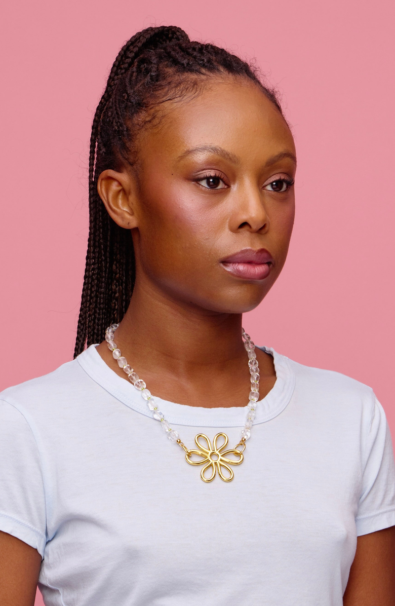 Spicy Dan Lilly Necklace, Alternate, color, Clear Quartz