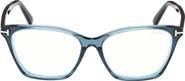TOM FORD 56mm Cat Eye Blue Light Blocking Optical Glasses