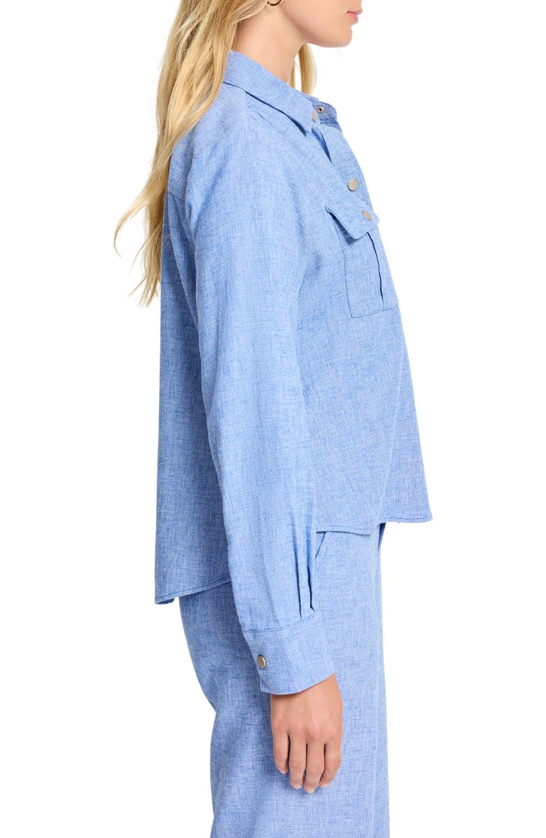 NIC+ZOE All Around Shirt Jacket, Alternate, color, Blue Mix
