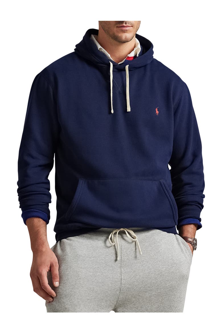 Big & Tall Perfect Fleece Hoodie, Main, color, CRUISE NAVY