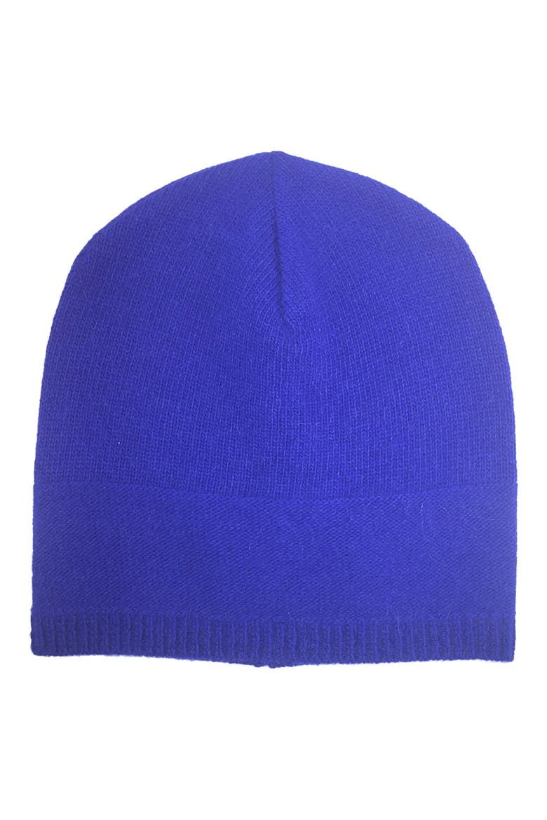 Slouchy Cashmere Knit Beanie, Main, color, ABLAZE BLUE