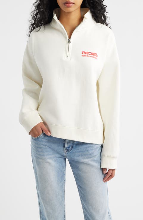 Surf Puff Logo Quarter Zip Sweatshirt