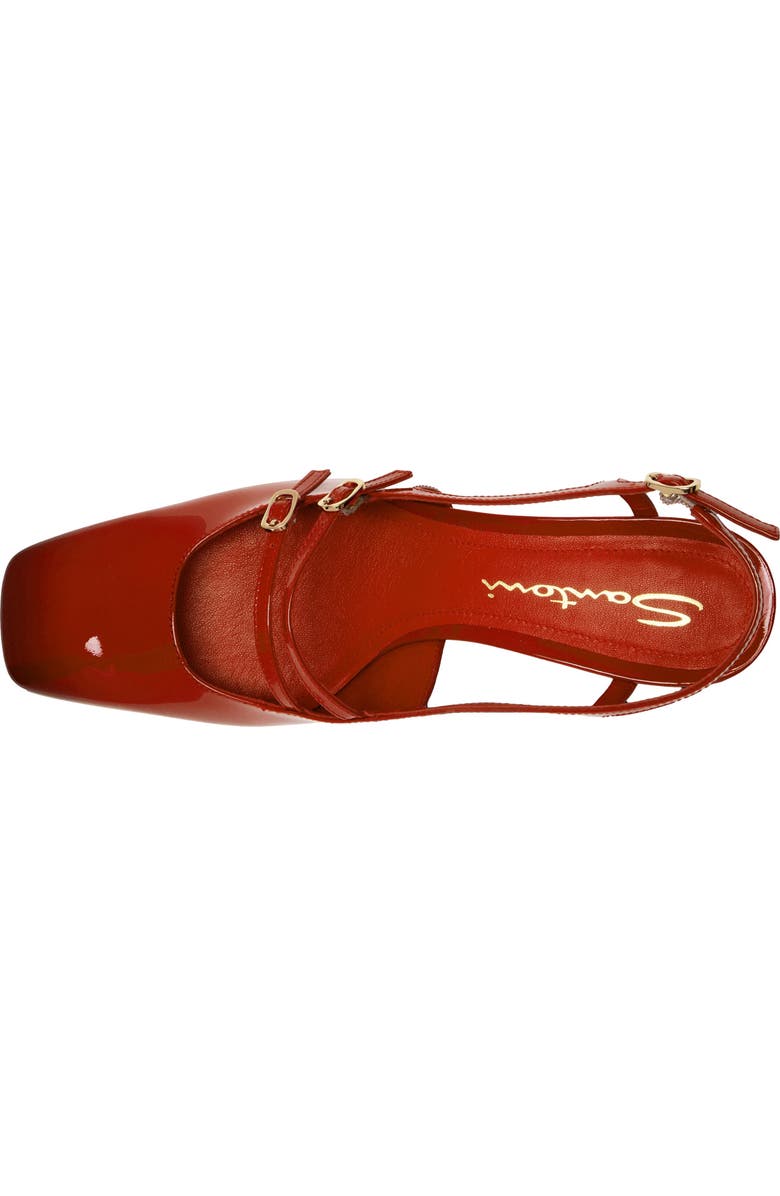 Santoni Women
s mid-heel slingback, Alternate, color, Red