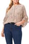 Flutter Sleeve Cheetah Dreams Pintuck Top