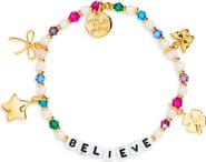 Little Words Project Believe Beaded Stretch Charm Bracelet