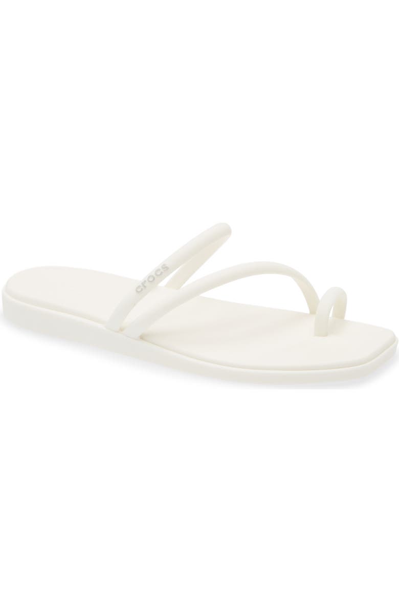 CROCS Miami Toe Loop Sandal, Main, color, Chalk