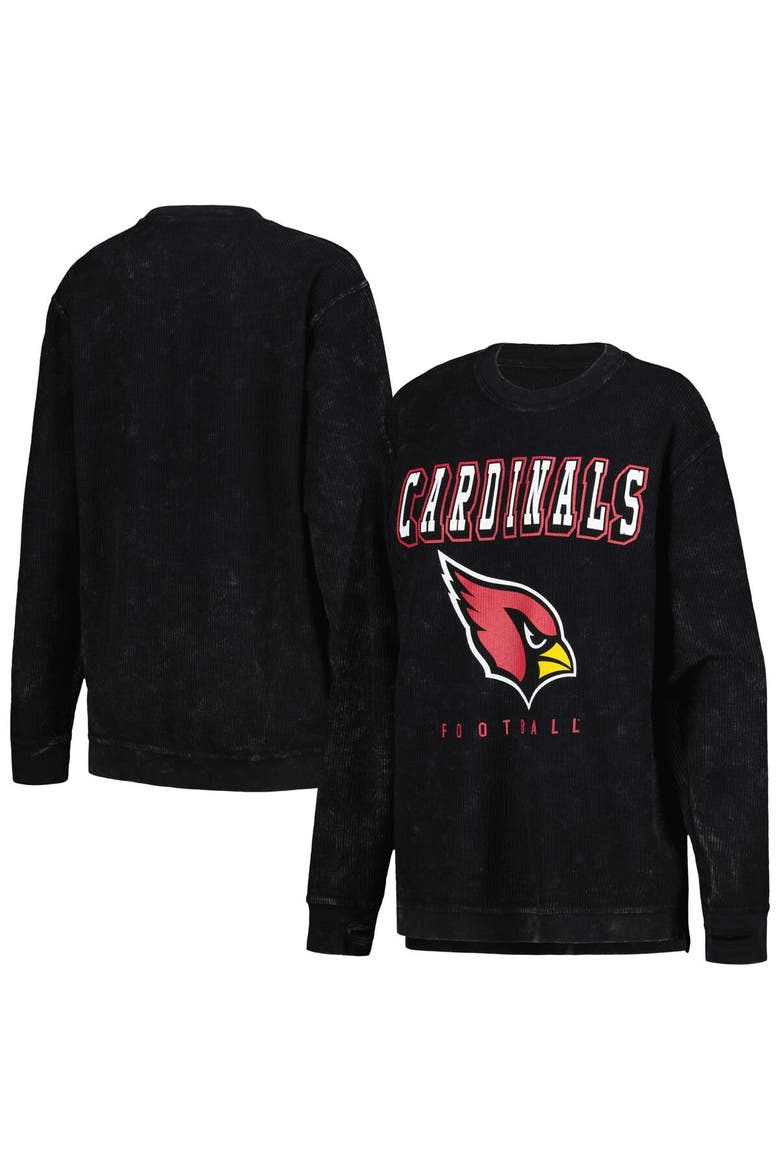 Women's G-III 4Her by Carl Banks Black Arizona Cardinals Comfy Cord Pullover Sweatshirt, Main, color, Black