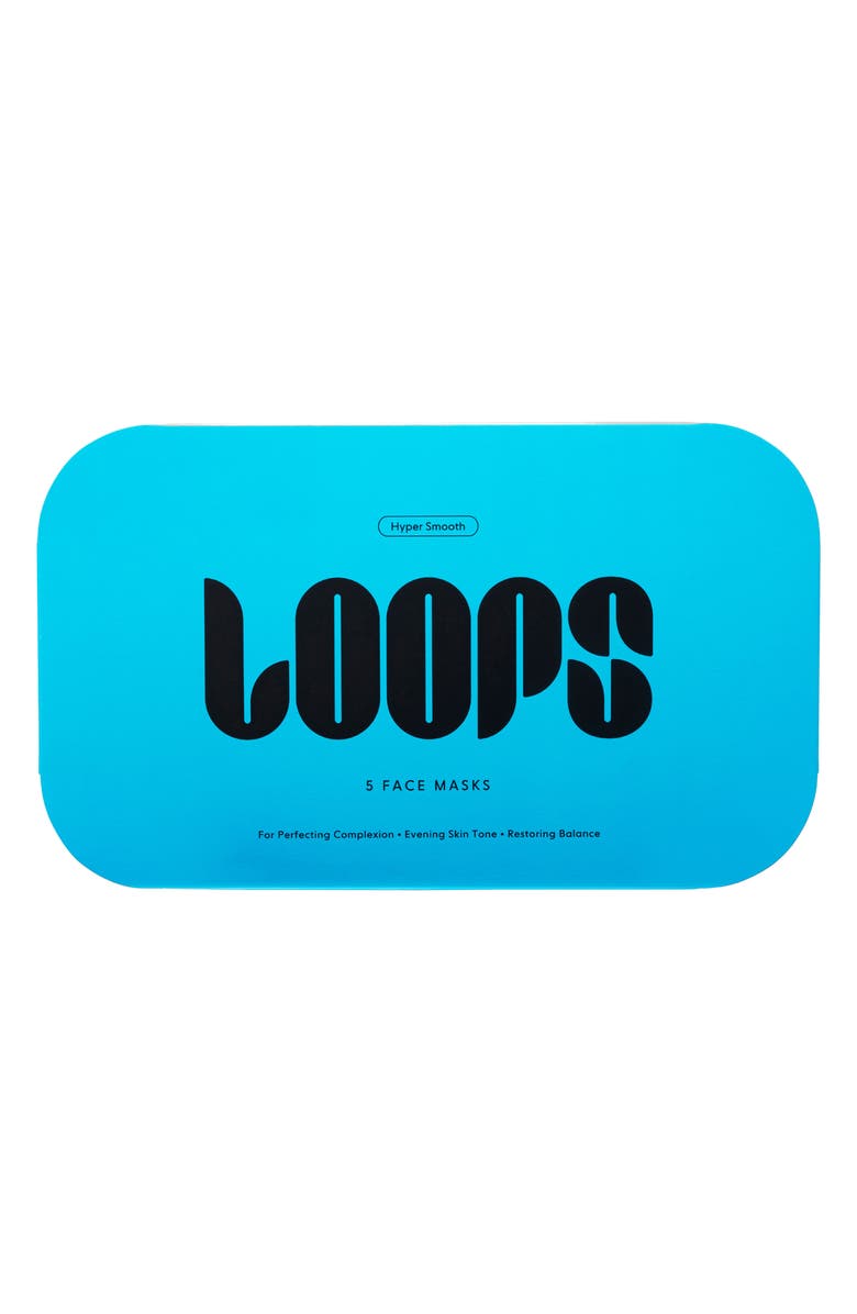 LOOPS 5-Pack Hyper Smooth Dark Spot Face Masks, Main, color,