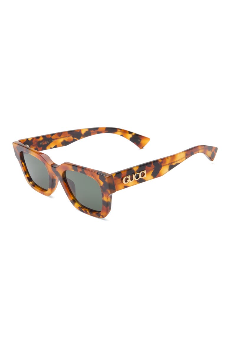 54mm Square Sunglasses, Alternate, color, HAVANA HAVANA GREEN