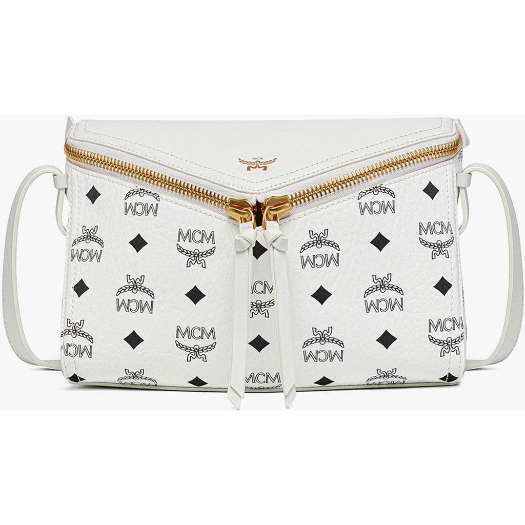 Mcm Diamant 3d Shoulder Bag In White