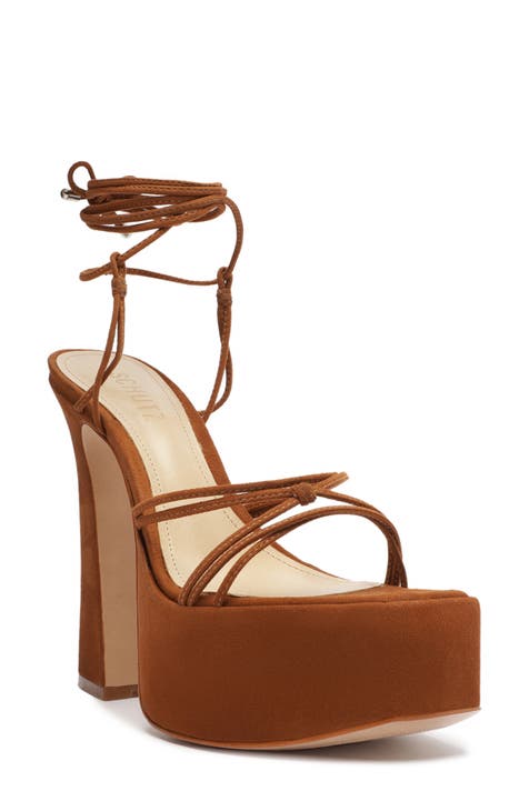 Athena Ankle Wrap Platform Sandal (Women)