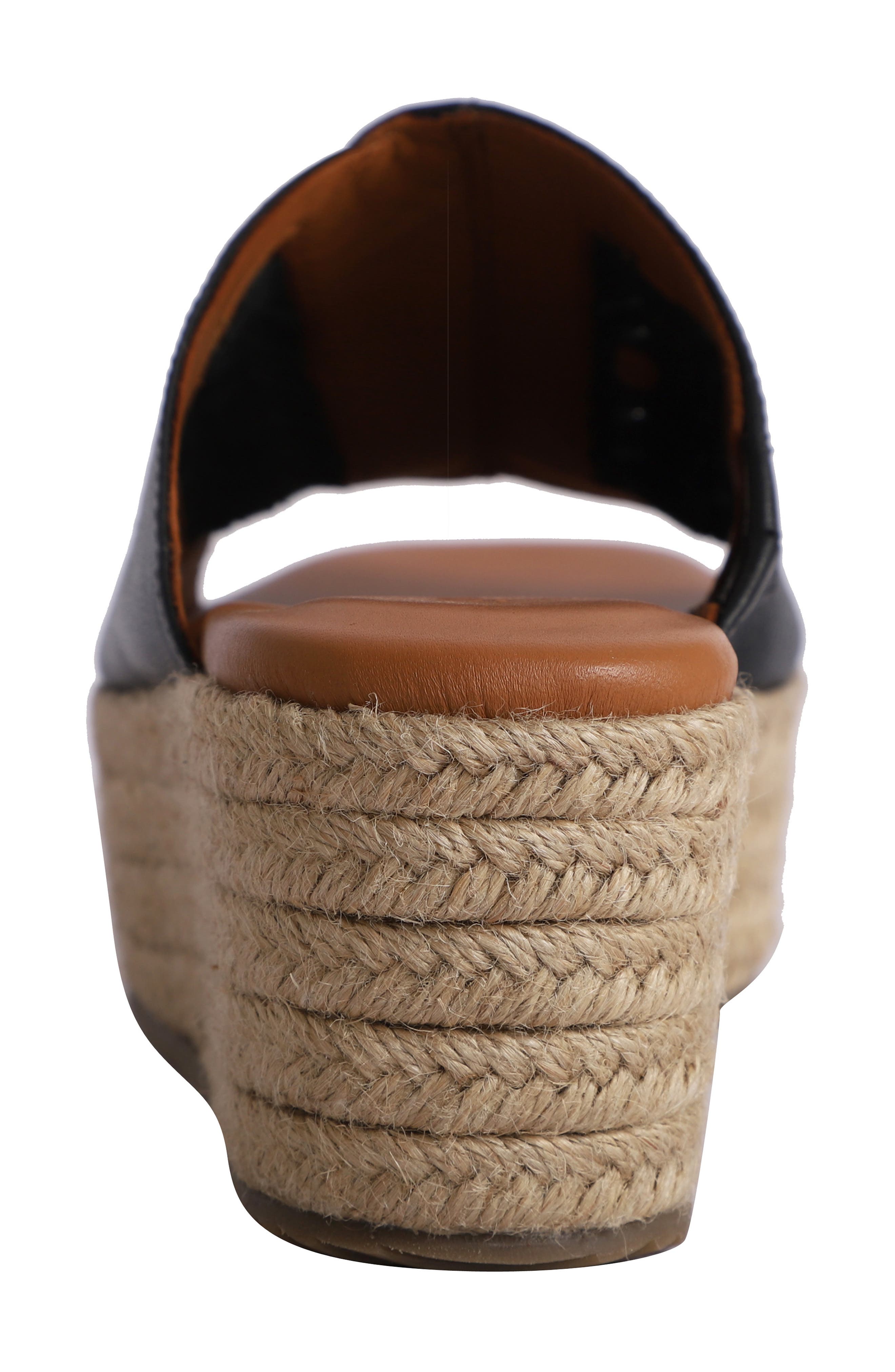 Gentle Souls Silvana Woven Platform Slide Sandal, Alternate, color, Black