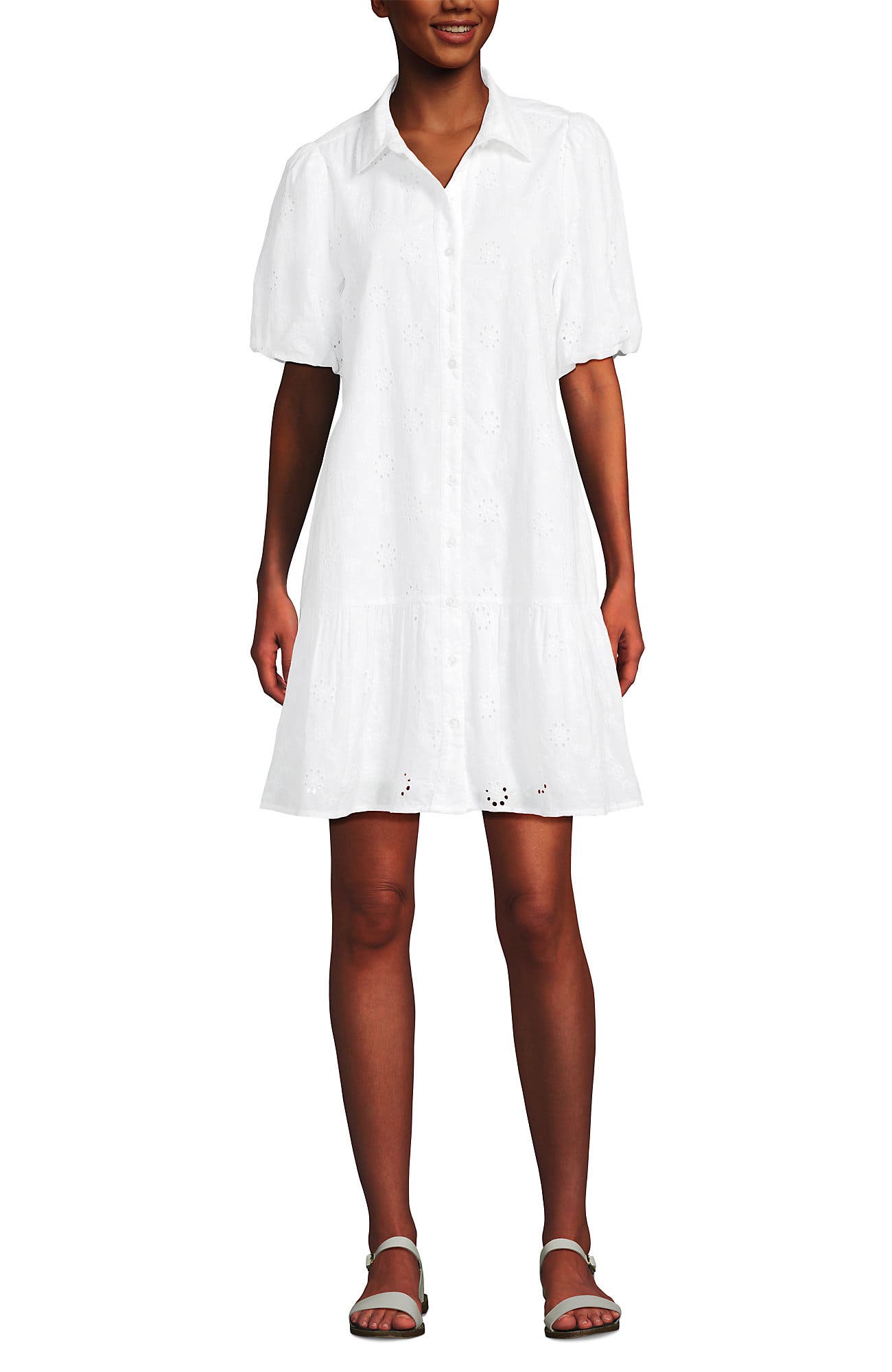 White Floral Eyelet