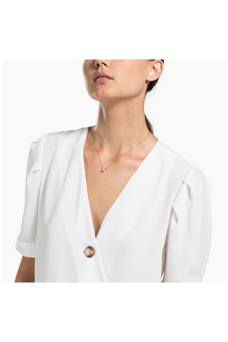 Attract Crystal Pendant Necklace, Alternate, color, ROSE GOLD