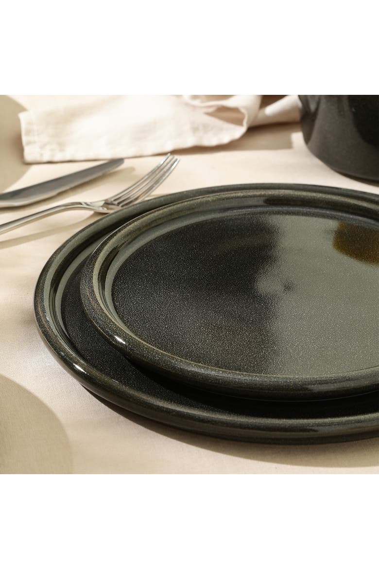 Eden Stoneware 4-Piece Salad Plate Set, Alternate, color, Charcoal Grey