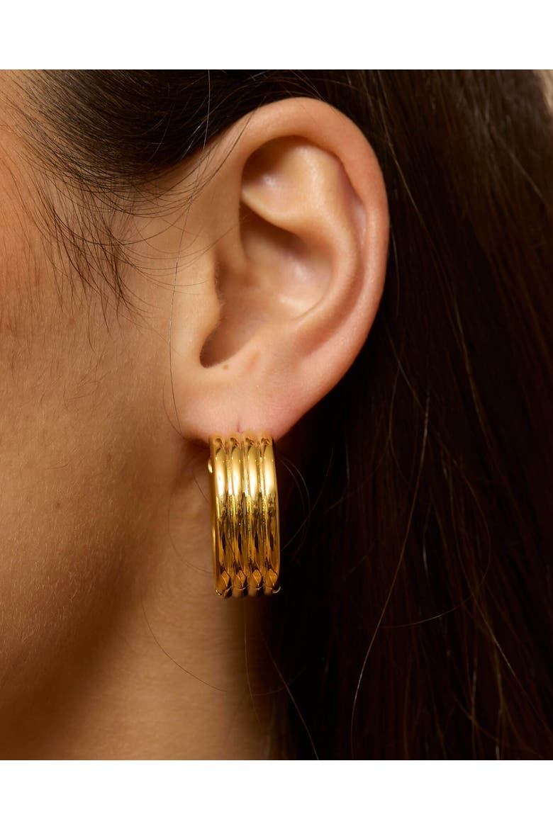 Bondi Waves Hoops, Alternate, color, Gold