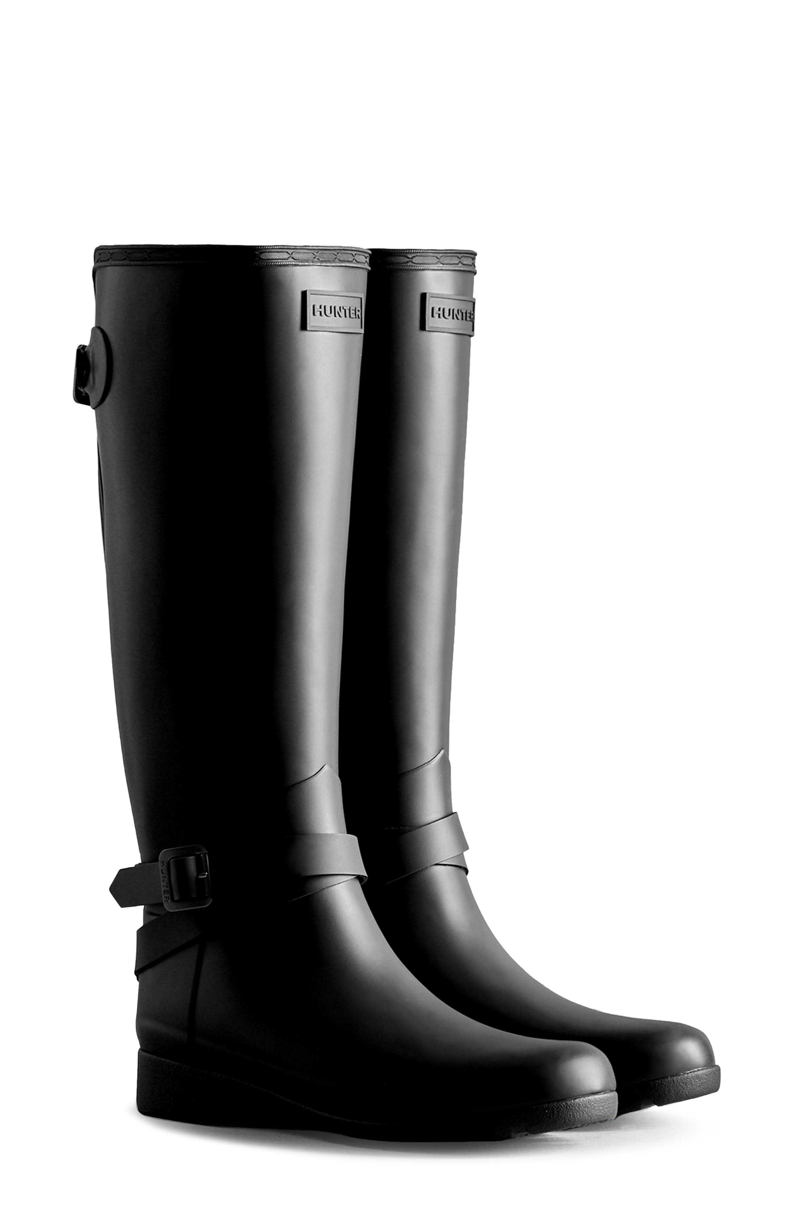 Hunter Refined Tall Waterproof Rain Boot, Main, color, 