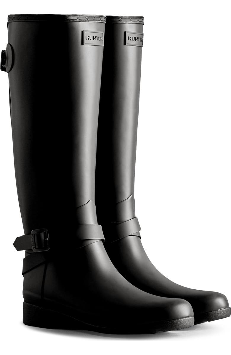 Hunter Refined Tall Waterproof Rain Boot, Main, color,