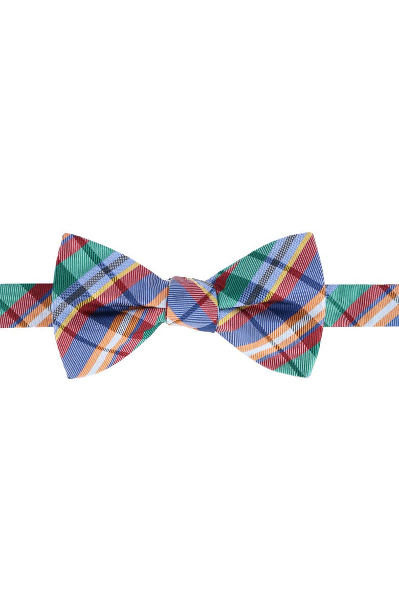 Trafalgar Sherwood Plaid Silk Bow Tie, Main, color, Plaid
