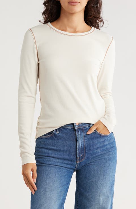 Exposed Seam Long Sleeve T-Shirt