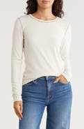 Melrose and Market Exposed Seam Long Sleeve T-Shirt