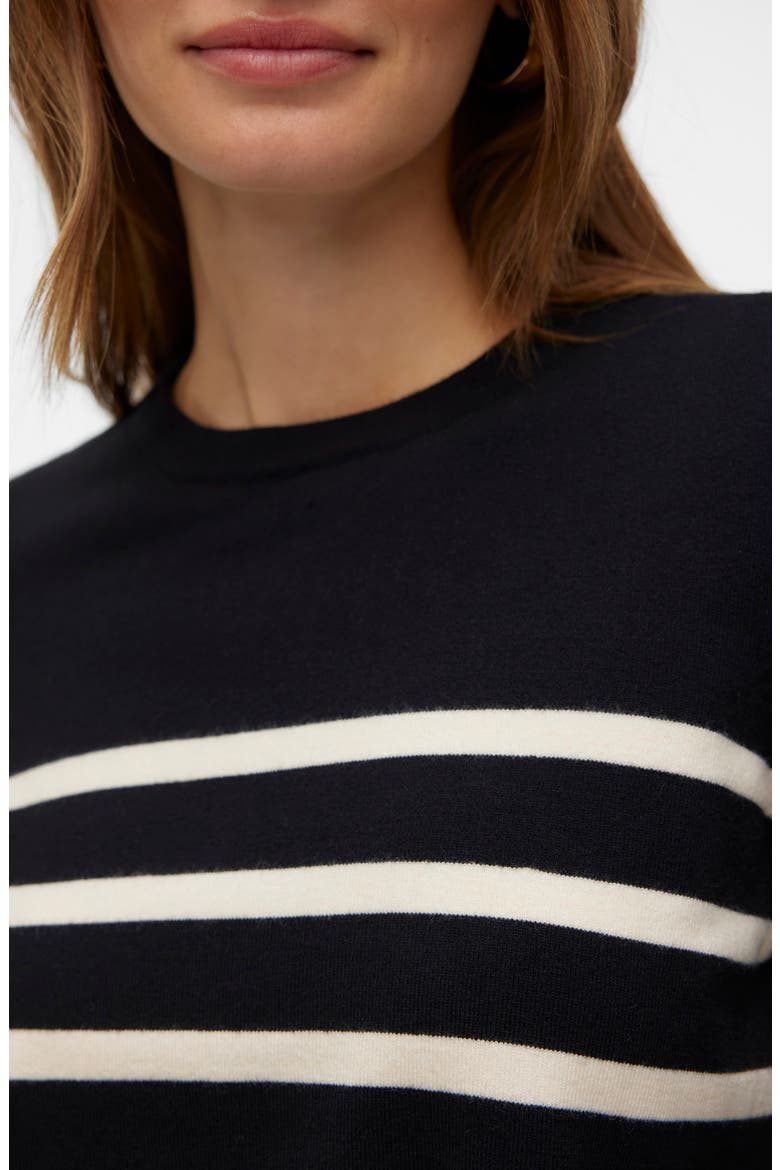 Saba Stripe Sweater, Alternate, color, BLACK STRIPES BIRCH