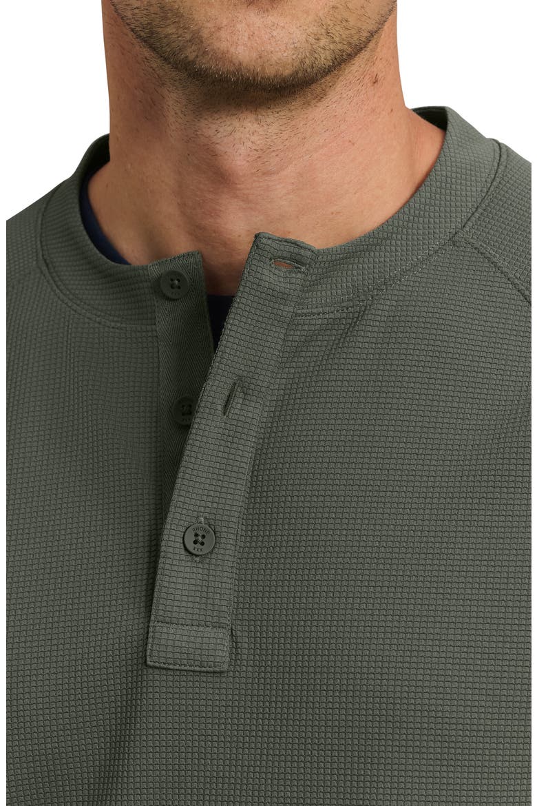 Waffle Tech Henley, Alternate, color, OLIVE SHADOW