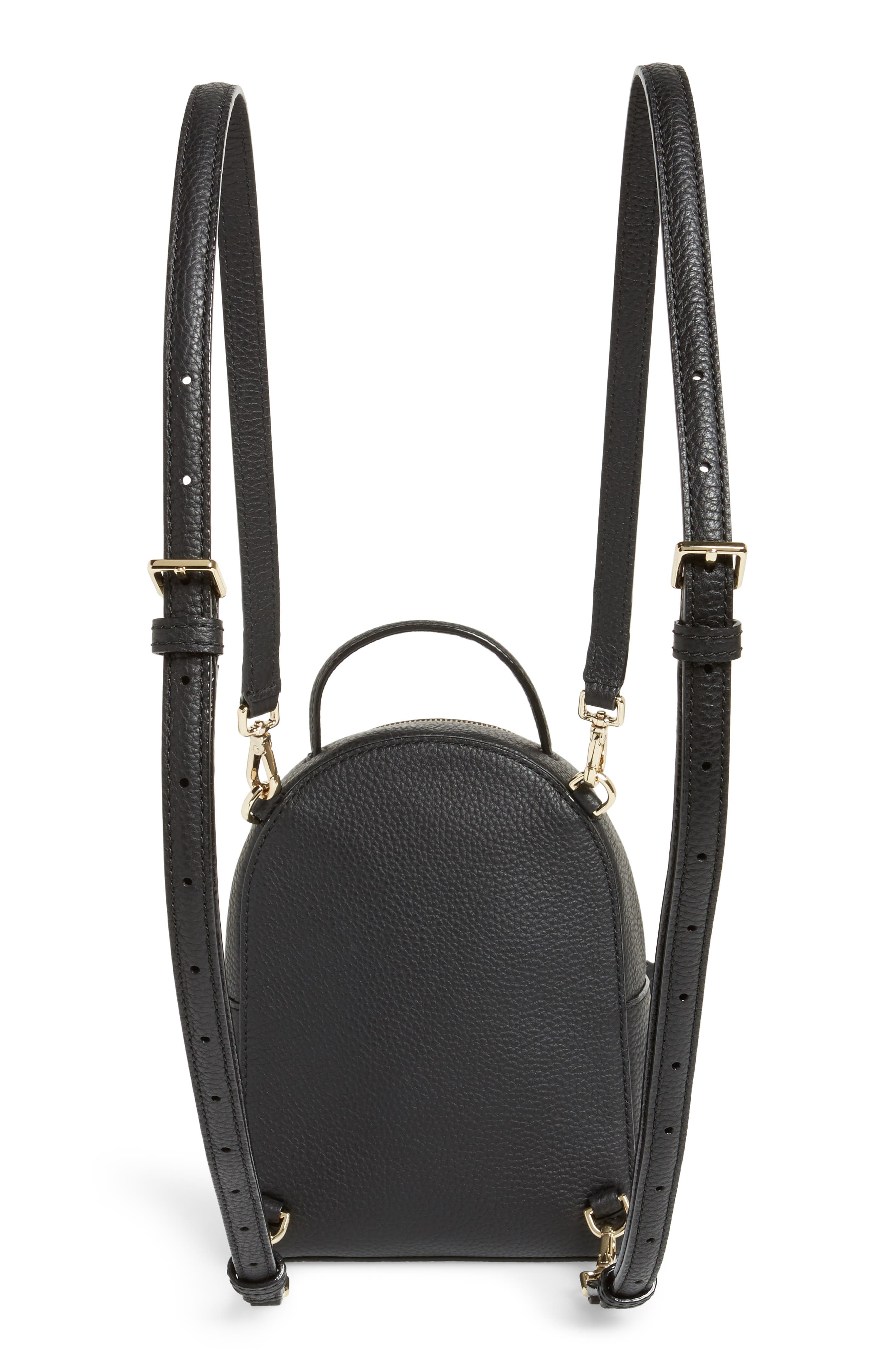 jackson street merry convertible leather backpack, Alternate, color, BLACK