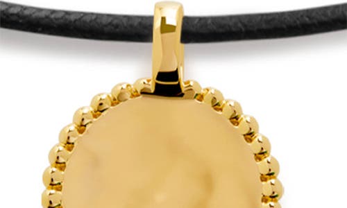 Monica Vinader Deia Pendant Cord Necklace In 18ct Gold Vermeil
