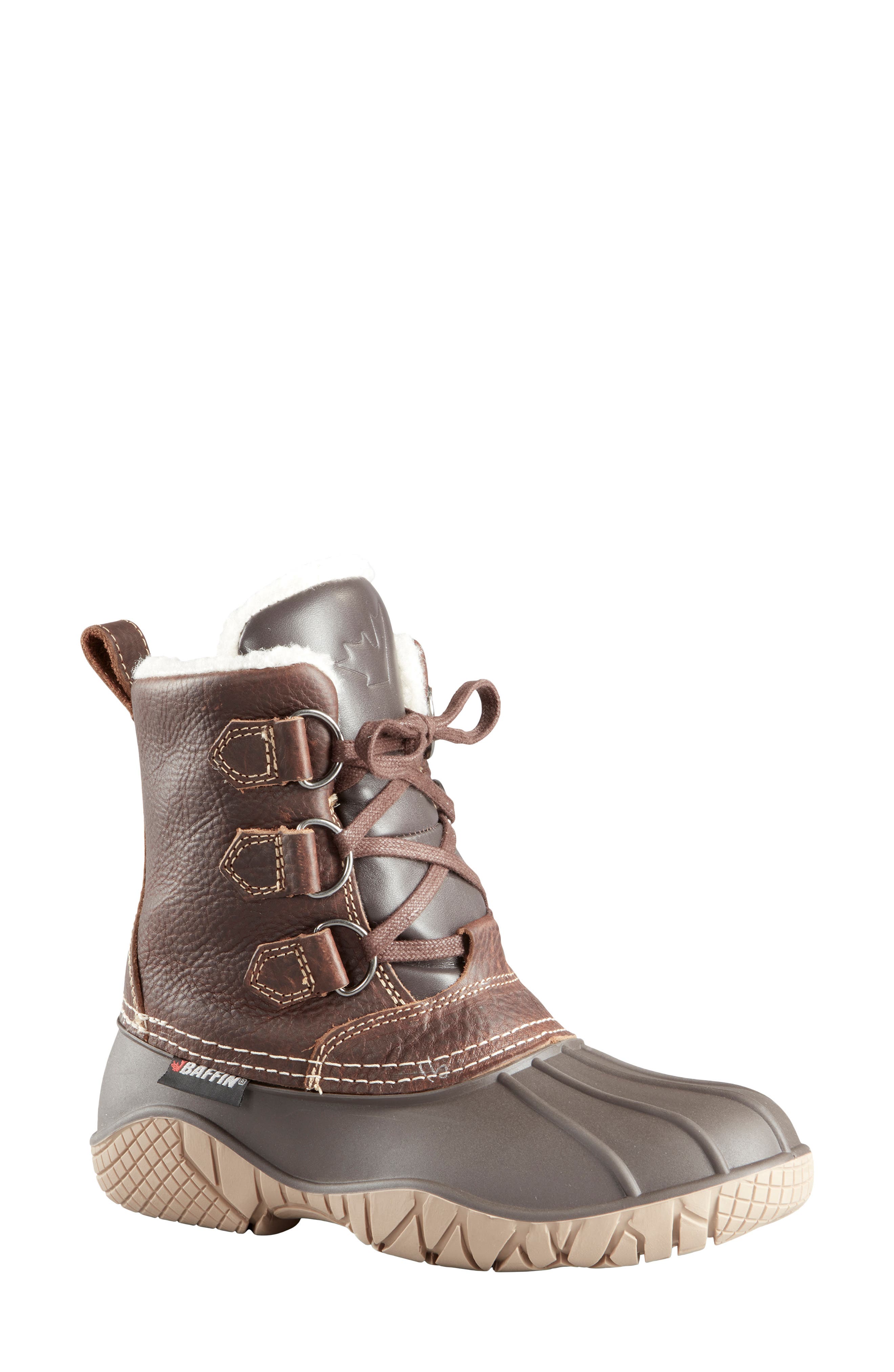 Yellowknife Waterproof Snow Boot, Main, color, BROWN