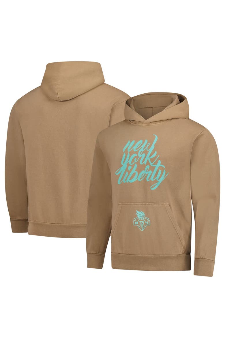 Unisex Stadium Essentials Tan New York Liberty Paradise Oversized Urban Pullover Hoodie, Main, color, Tan