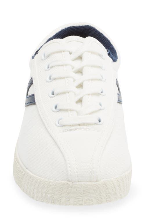 Tretorn Nylite Sneaker In White/navy