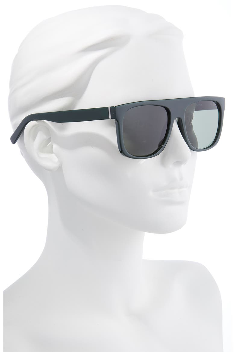 Covert Modern 56mm Flat Top Sunglasses, Alternate, color, KHAKI/ KHAKI MONO