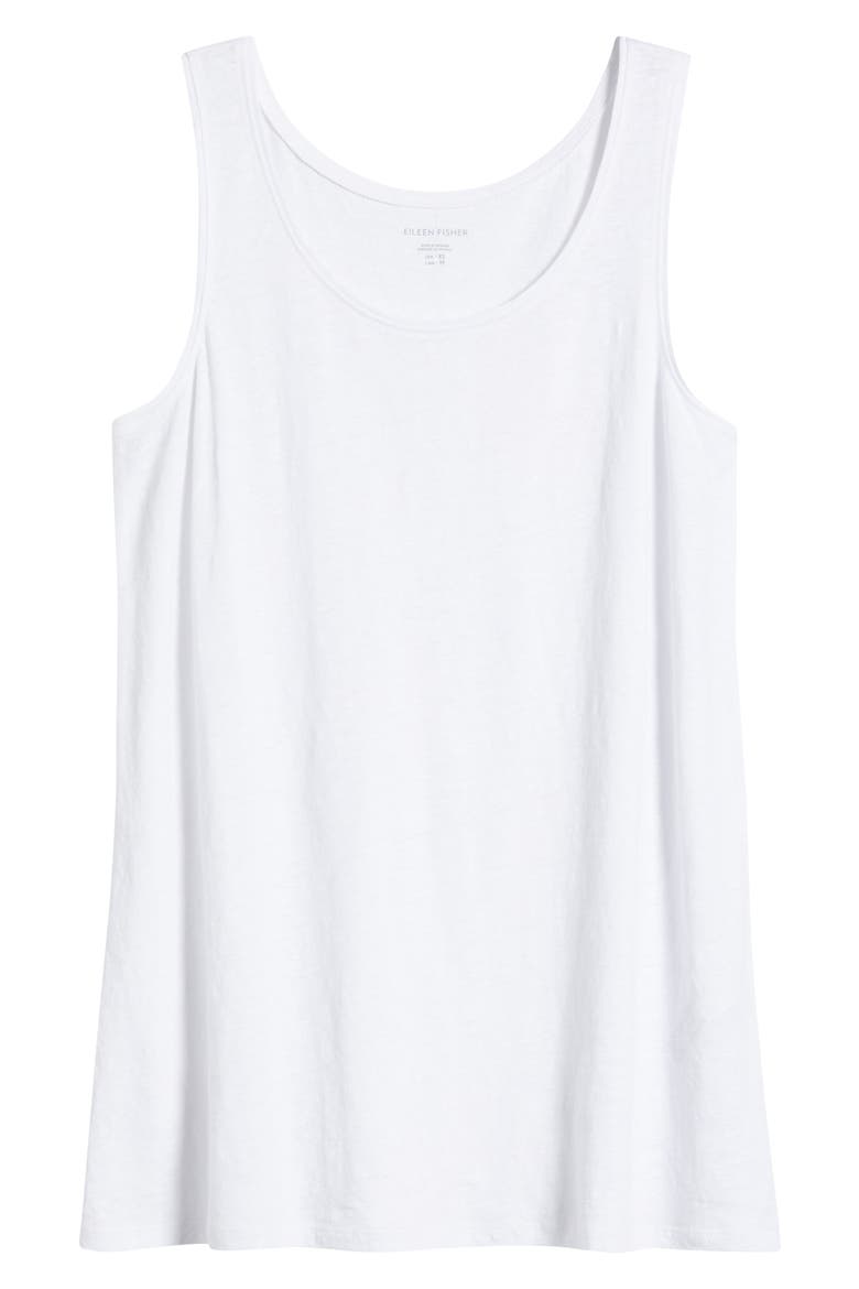 Organic Linen Tank, Alternate, color, WHITE