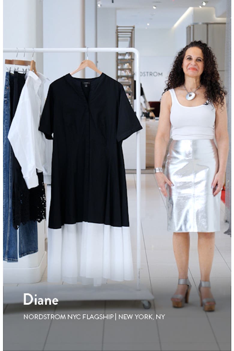 Colorblock Cotton Shirtdress video