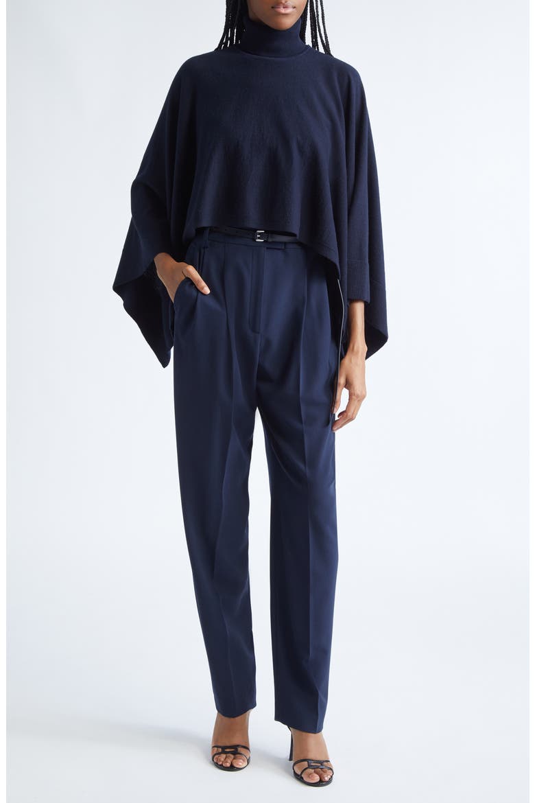 Cashmere Turtleneck Poncho, Alternate, color, MIDNIGHT