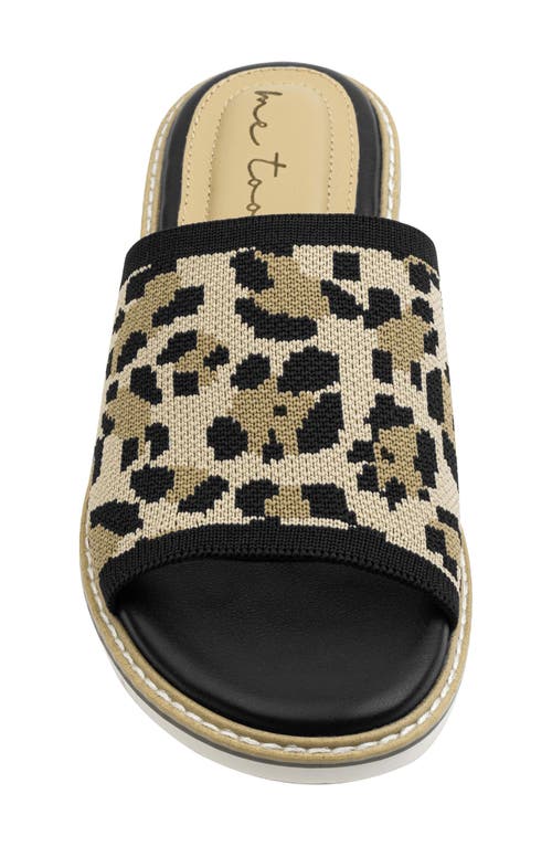 Me Too Ashby Knit Slide Sandal In Leopard