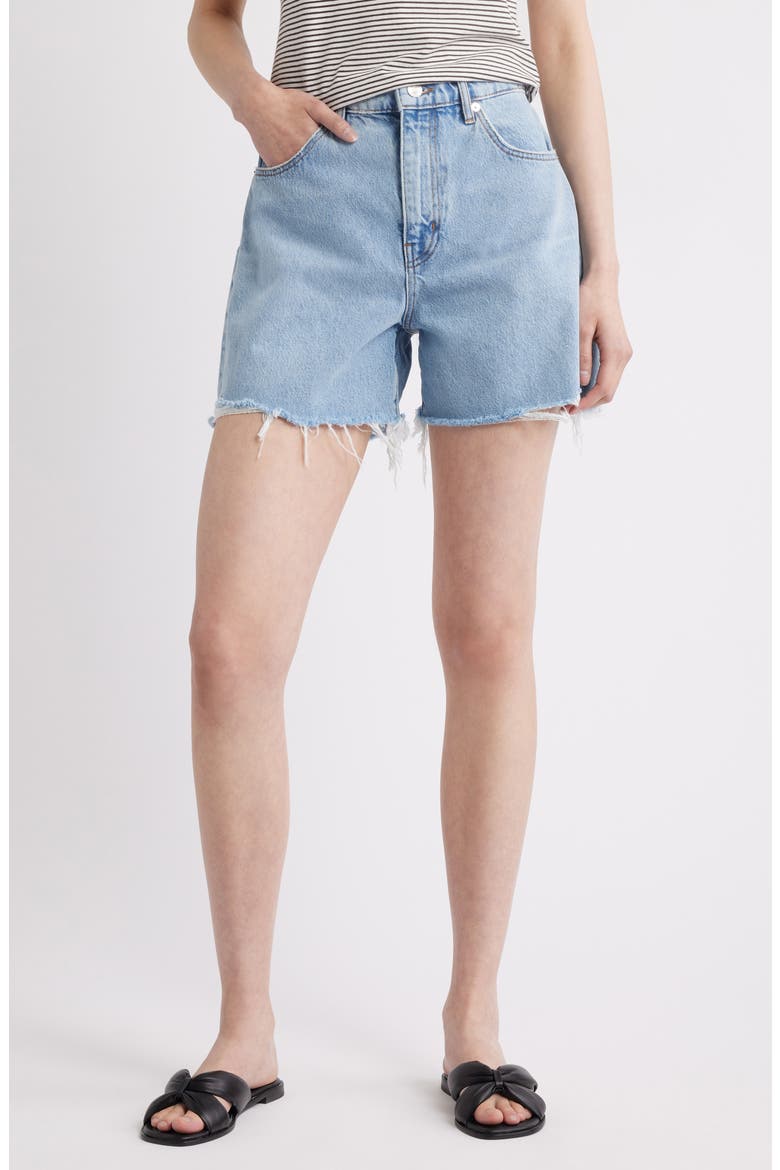 The Easy High Waist Cutoff Shorts, Main, color, SWINDLE