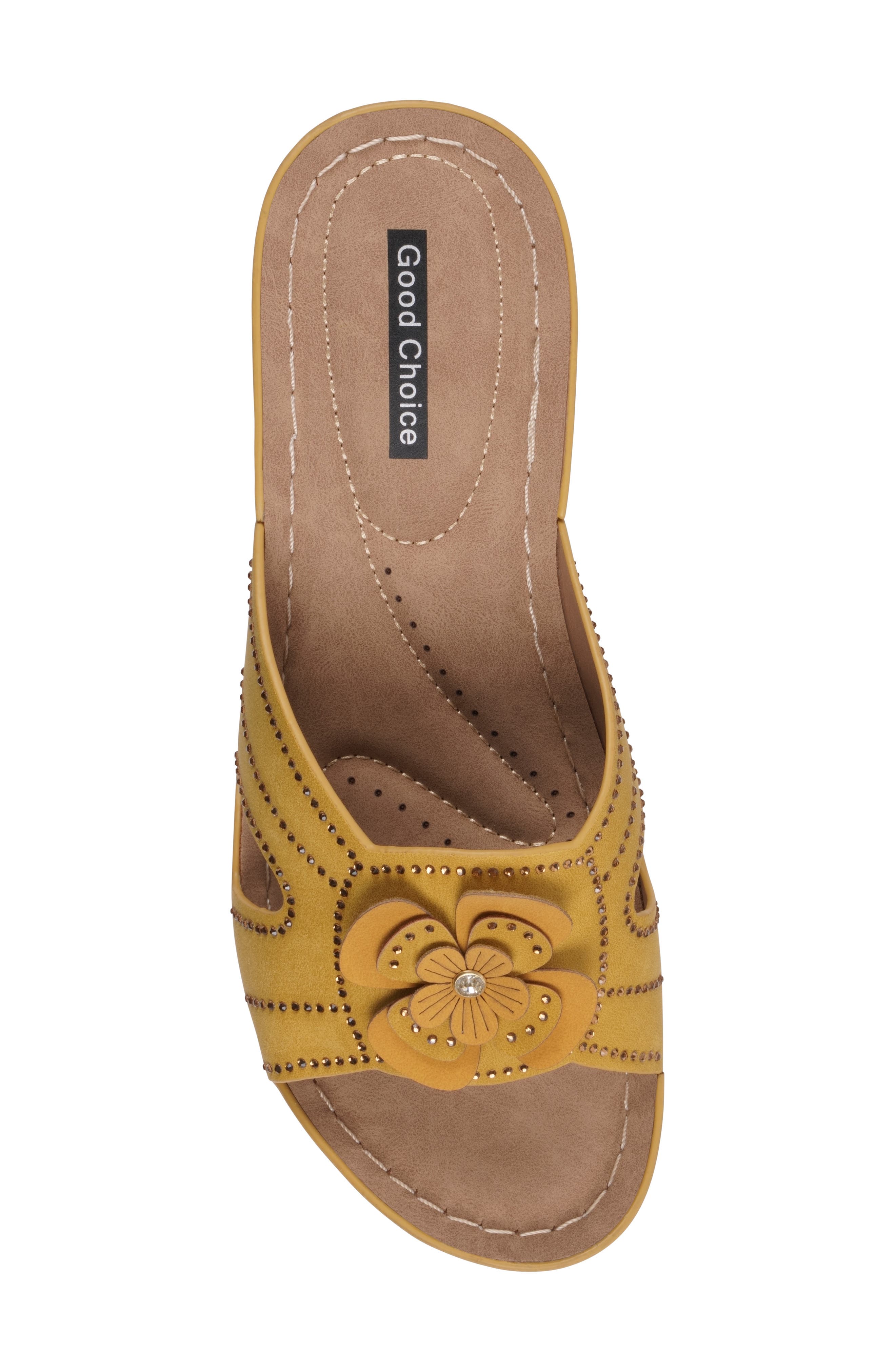 Fiora Wedge Sandal, Alternate, color, YELLOW