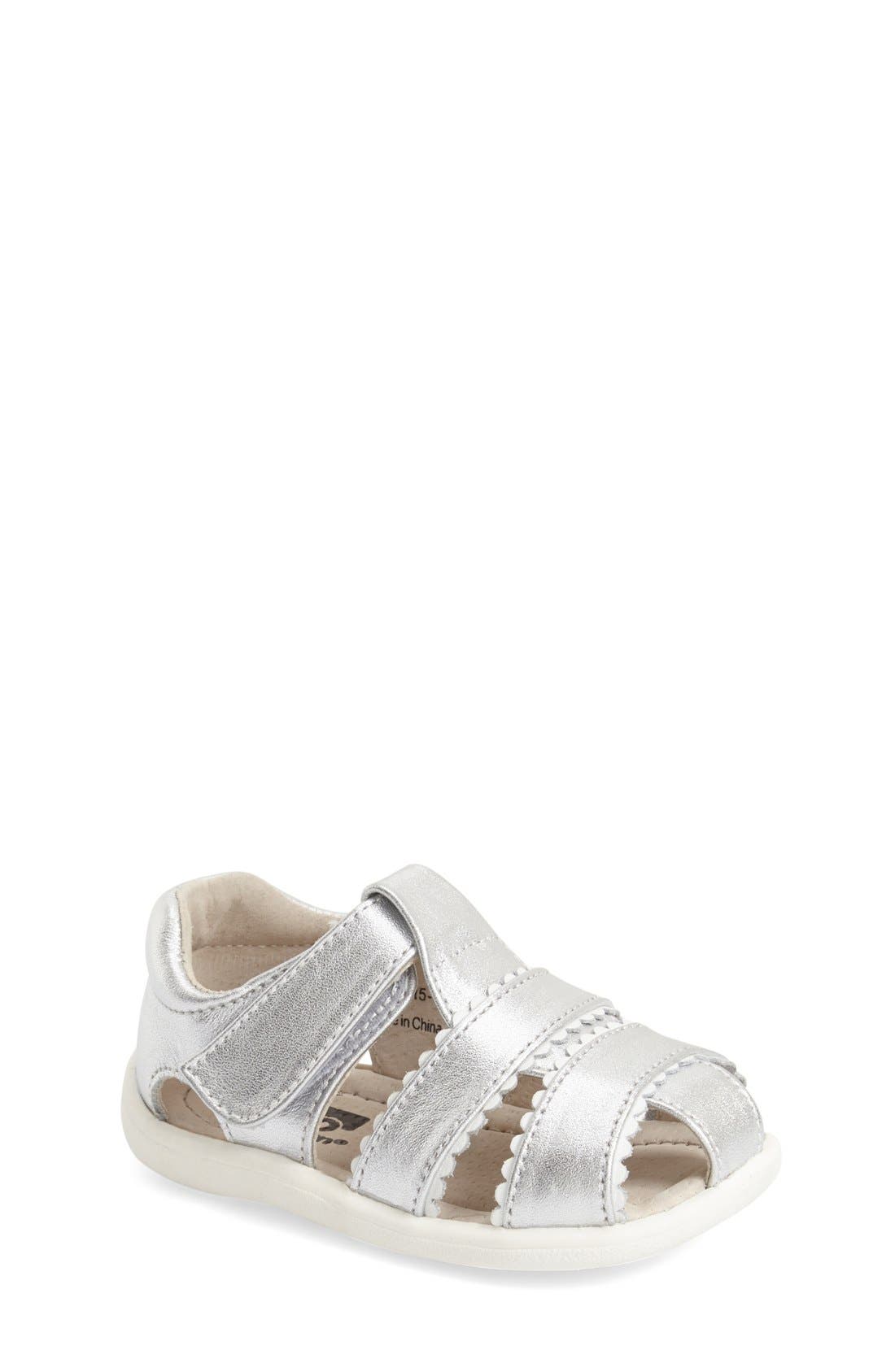 See Kai Run 'Gloria II' Leather Fisherman Sandal, Main, color, 